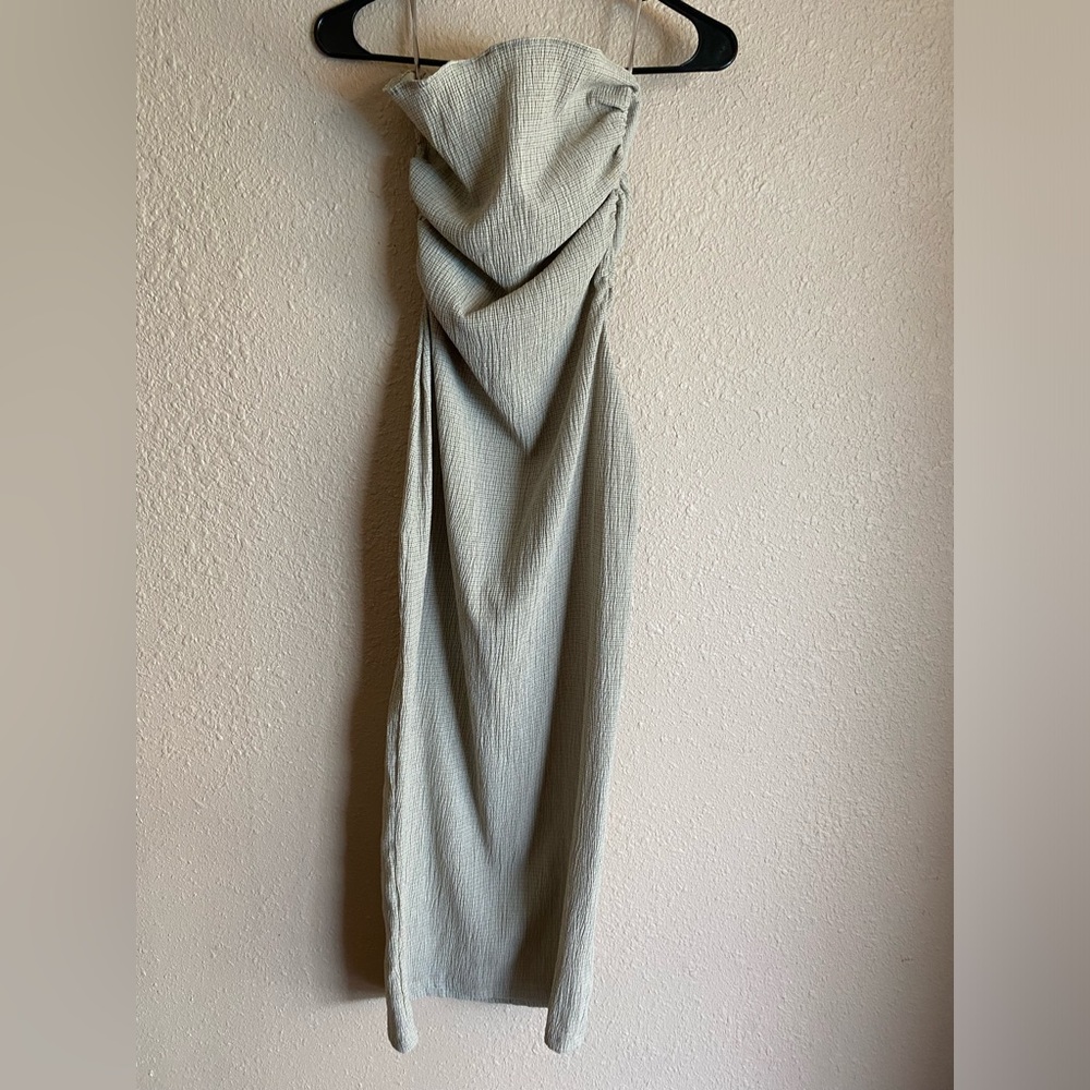 Zara Textured Gauze Bandeau Dress MEDIUM
